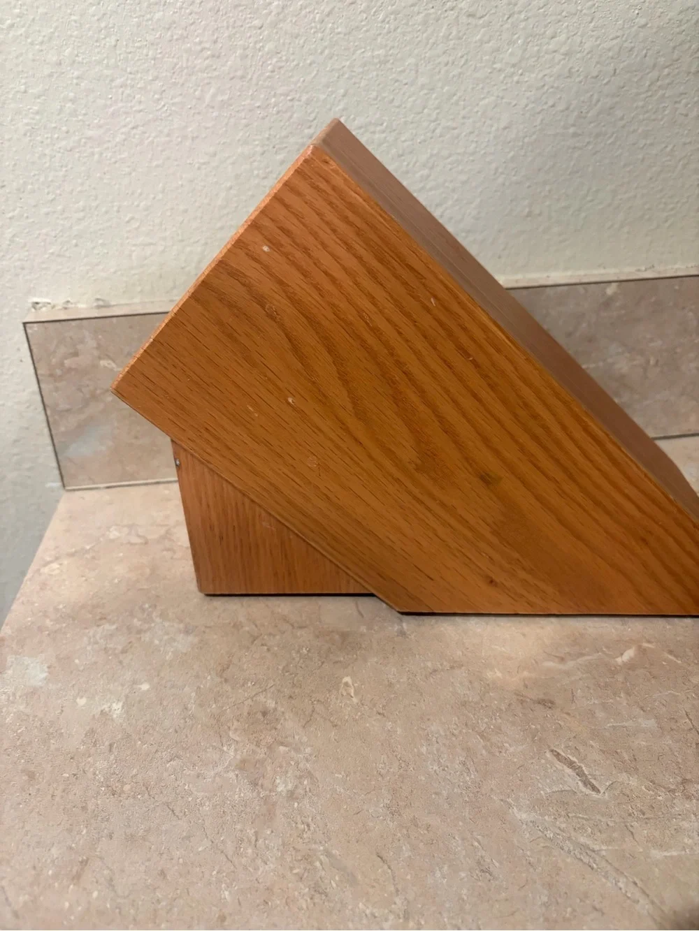 CUTCO Wood Block 7 Slot Galley Set Oak Made in the USA BLOCK ONLY